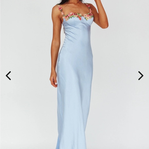 SOLD! Selfie Leslie Rose Garden Floral Appliqué Dress - Picture 1 of 6